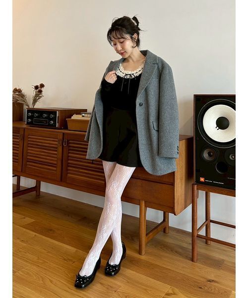 Lily Brown リリーブラウン バレエシューズ M ブラック LILY BROWN（リリーブラウン） パンプス レースアップバレエシューズ