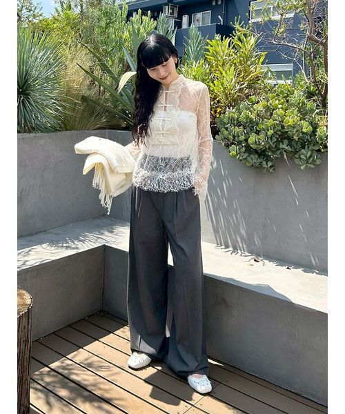 LILY BROWN（リリーブラウン） パンプス レースアップバレエシューズ