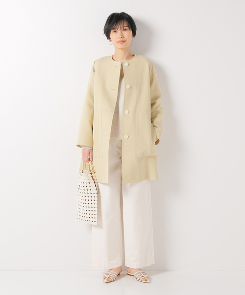 IENA（イエナ） ノーカラーコート 38 ブラック レディース : ZOZOTOWN