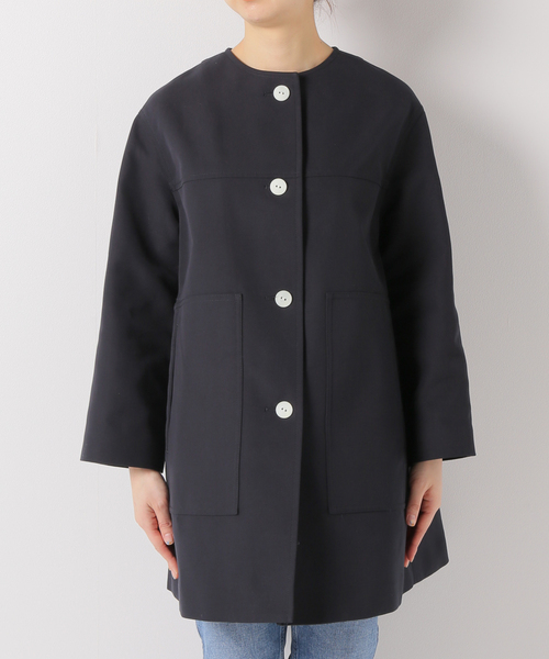 IENA（イエナ） ノーカラーコート 38 ブラック レディース : ZOZOTOWN