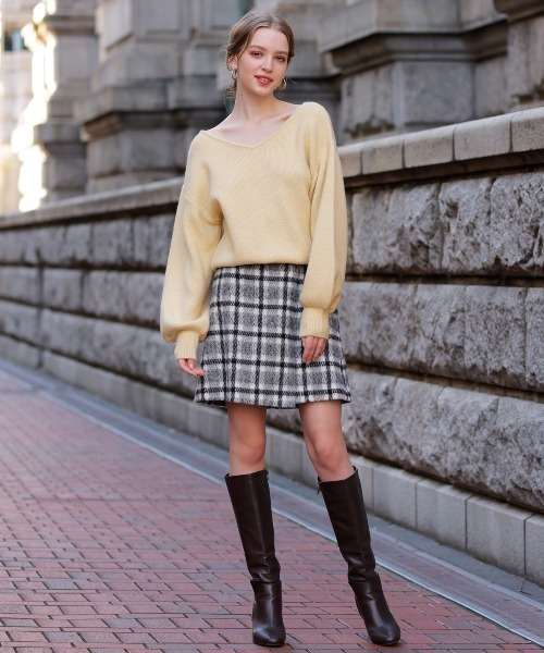 「AND COUTURE」 スカート MEDIUM レッド レディース_画像5