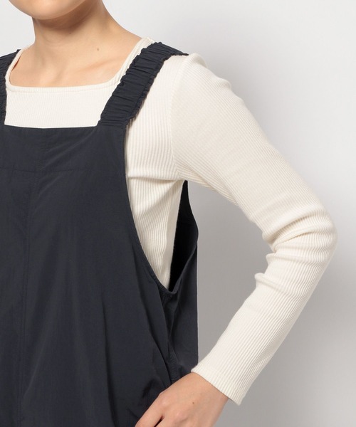 「LOWRYS FARM」 オーバーオール FREE チャコールグレー レディース_画像3