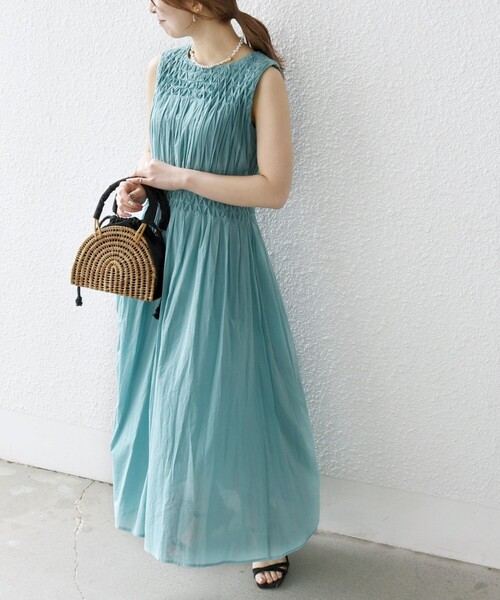 SHIPS any 「SHIPS any」 ノースリーブワンピース ONE SIZE ライト