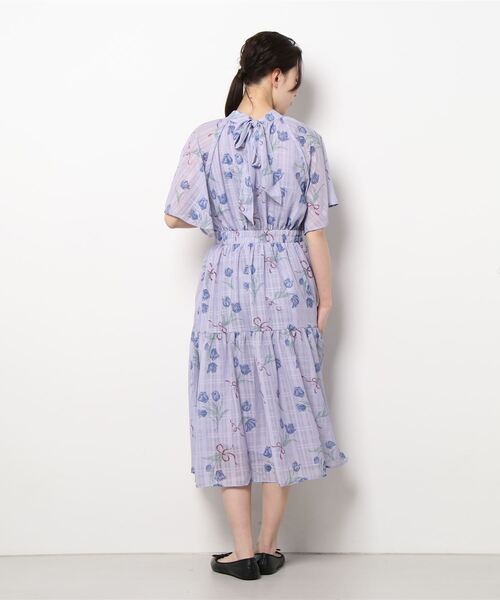 「axes femme POETIQUE」 半袖ワンピース MEDIUM グリーン レディース_画像3