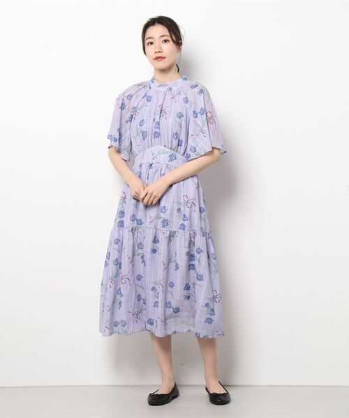 「axes femme POETIQUE」 半袖ワンピース MEDIUM グリーン レディース_画像4