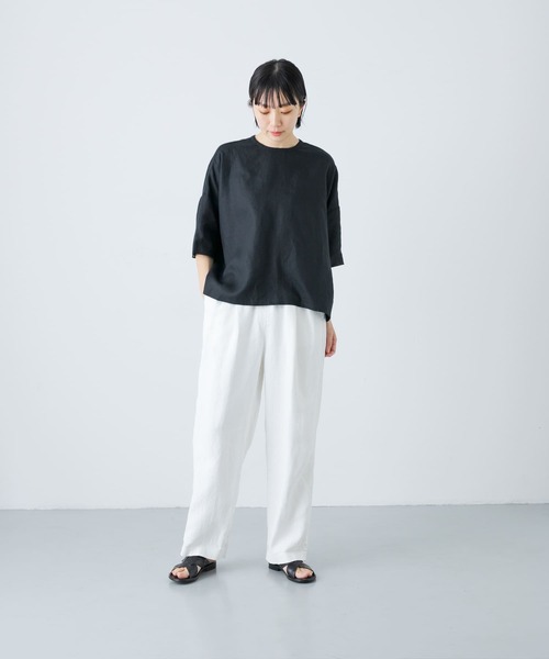 「かぐれ」 7分袖ブラウス FREE ピンク レディースの画像