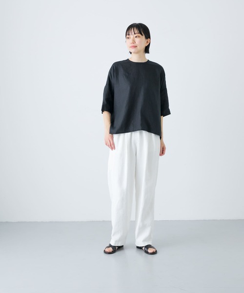 「かぐれ」 7分袖ブラウス FREE ピンク レディースの画像