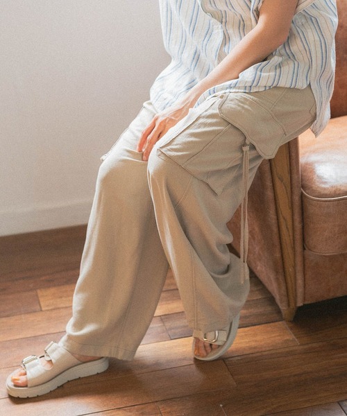 「niko and...」 カーゴパンツ LARGE グリーン レディース_画像3