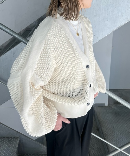 「Scrap Book」 ニットカーディガン FREE ホワイト レディース_画像2