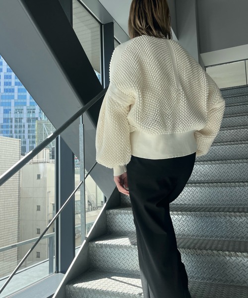 「Scrap Book」 ニットカーディガン FREE ホワイト レディース_画像3