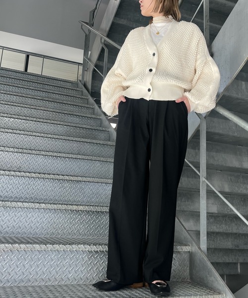 「Scrap Book」 ニットカーディガン FREE ホワイト レディース_画像4