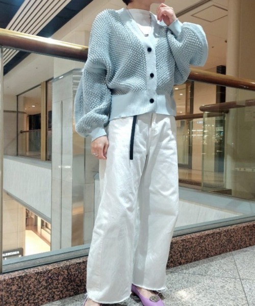 「Scrap Book」 ニットカーディガン FREE ホワイト レディース_画像6