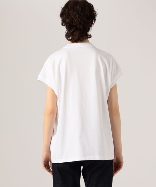 「ATON」 半袖Tシャツ 1 ホワイト レディース_画像5