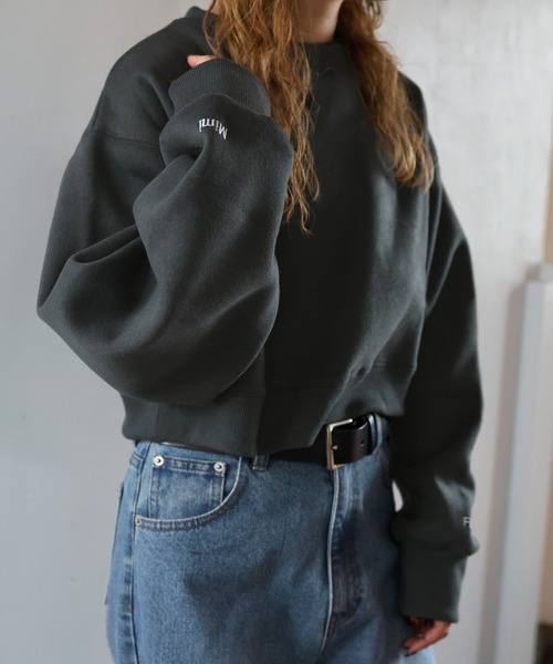 「Mili affinity」 スウェットカットソー FREE オートミール レディース_画像7