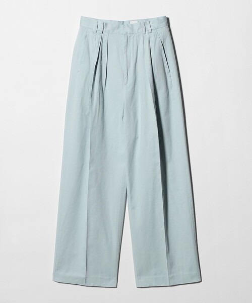 6 スラックス パンツ 「6(ROKU)」コットンレーヨン タックパンツ 26SS