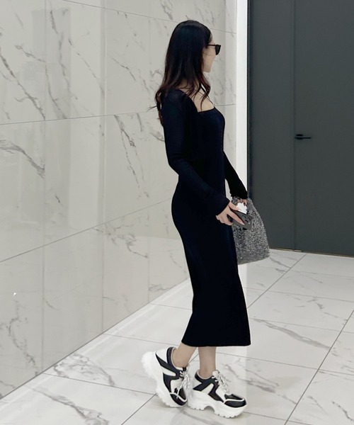 「ROYAL PARTY」 キャミソールワンピース FREE ブラック レディース_画像2