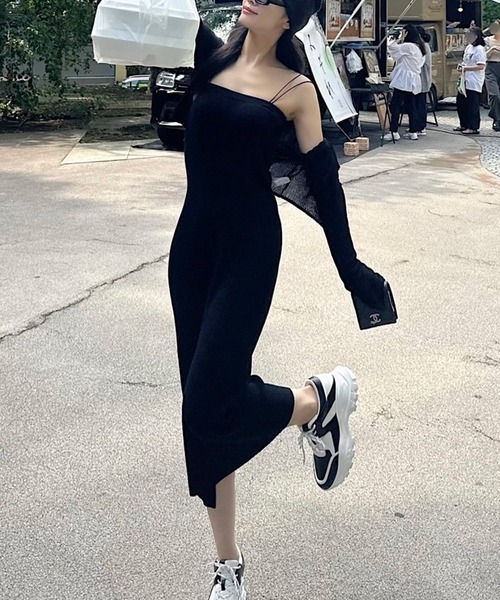 「ROYAL PARTY」 キャミソールワンピース FREE ブラック レディース_画像9