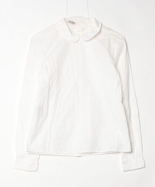 miu miu（ミュウミュウ） 長袖ブラウス 40 ホワイト レディース