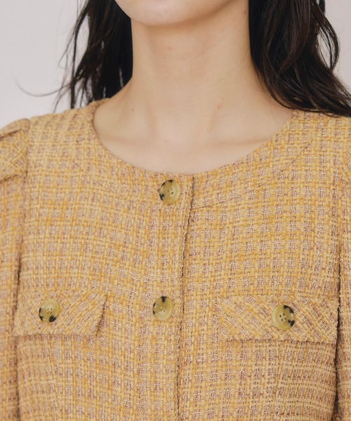 REDYAZEL（レディアゼル） ワンピース MIXツイードパフスリーブミニ