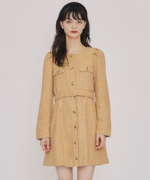 REDYAZEL（レディアゼル） ワンピース MIXツイードパフスリーブミニ