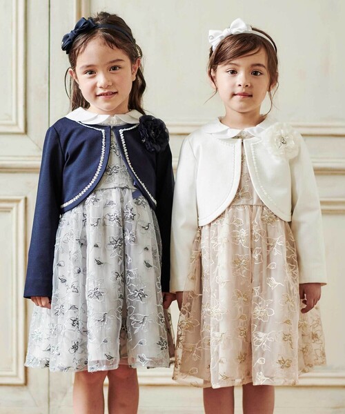 Tartine et Chocolat ノーカラージャケット アウター ストレッチポンチ