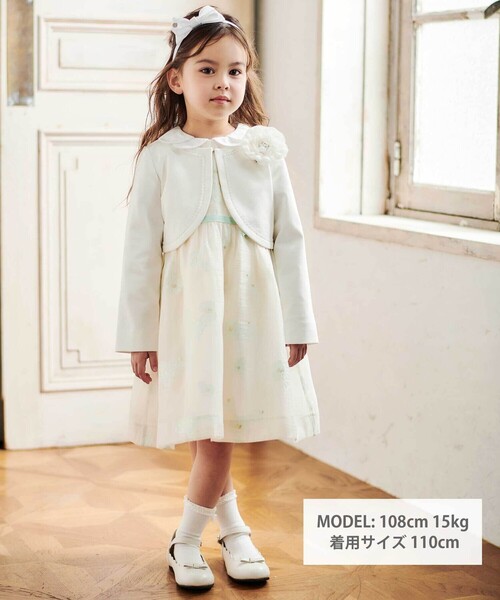 Tartine et Chocolat ノーカラージャケット アウター ストレッチポンチ