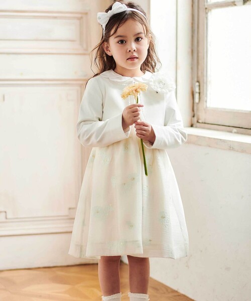 Tartine et Chocolat ノーカラージャケット アウター ストレッチポンチ