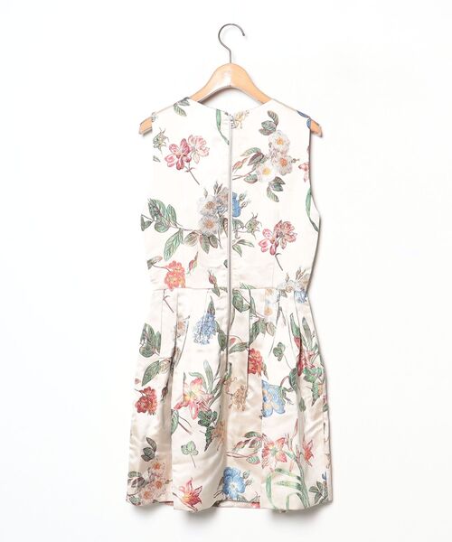 「Alice+Olivia」 花柄ノースリーブワンピース 2 ベージュ レディース_画像2
