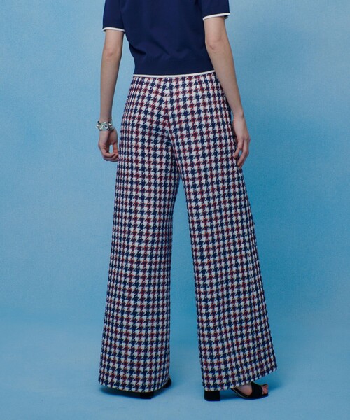 ワイドパンツ パンツ 「LOULOU WILLOUGHBY」トリコロールツイードマリンパンツ レディースの画像