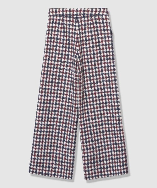 ワイドパンツ パンツ 「LOULOU WILLOUGHBY」トリコロールツイードマリンパンツ レディースの画像