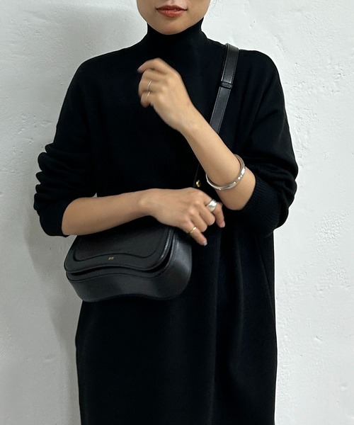 「LOUNGEDRESS」 ニットワンピース FREE ブラック レディース_画像5