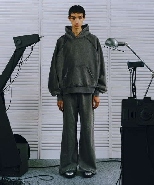 「HARE」 プルオーバーパーカー SMALL チャコールグレー メンズ_画像3