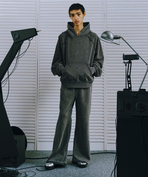 「HARE」 プルオーバーパーカー SMALL チャコールグレー メンズ_画像4