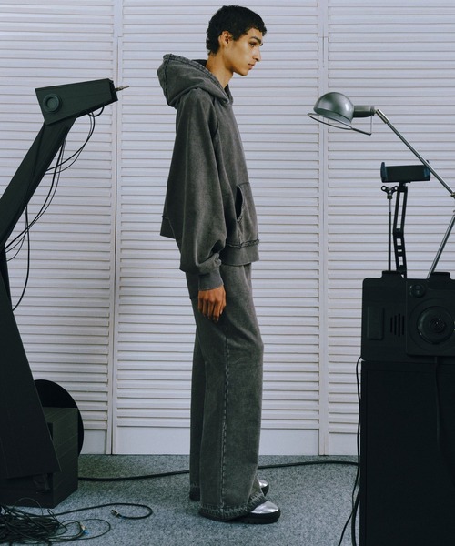 「HARE」 プルオーバーパーカー SMALL チャコールグレー メンズ_画像5