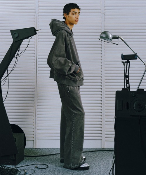 「HARE」 プルオーバーパーカー SMALL チャコールグレー メンズ_画像6