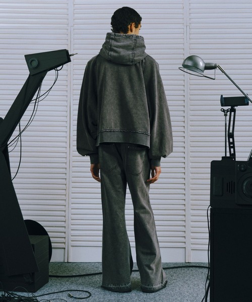 「HARE」 プルオーバーパーカー SMALL チャコールグレー メンズ_画像7