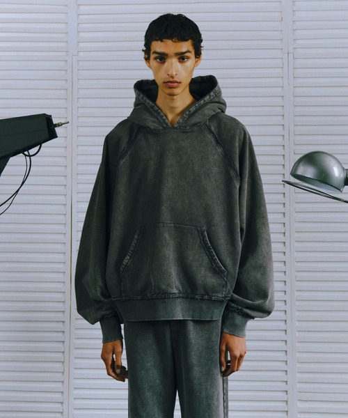 「HARE」 プルオーバーパーカー SMALL チャコールグレー メンズ_画像8