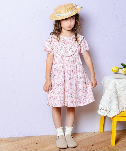 Boribon ワンピース ナインチェVフリルドレス キッズ 子供服 女の子