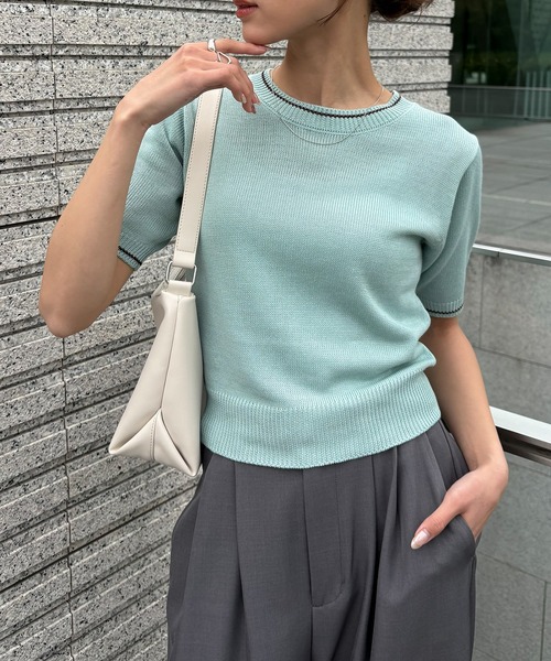 NOGLE サマーニット ニット セーター 「NOGLE/ノグル」配色ライン