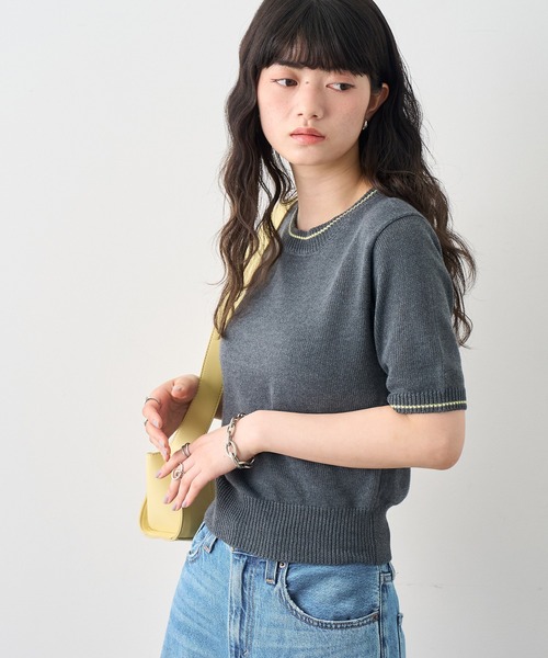 NOGLE サマーニット ニット セーター 「NOGLE/ノグル」配色ライン