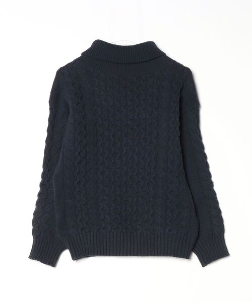 「LOEFF」 タートルネックニット FREE ネイビー レディース_画像2