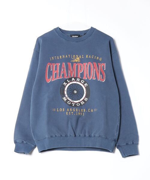 XLARGE」 スウェットカットソー X-LARGE ネイビー メンズ XLARGE 