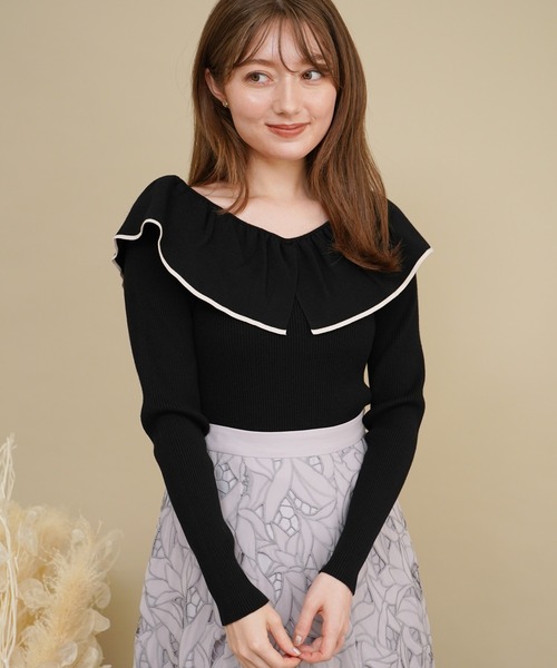 「NOELA」 長袖ニット フリー ブラック レディース_画像5