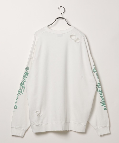 「PBLIM」 スウェットカットソー LARGE チャコールグレー レディース_画像4