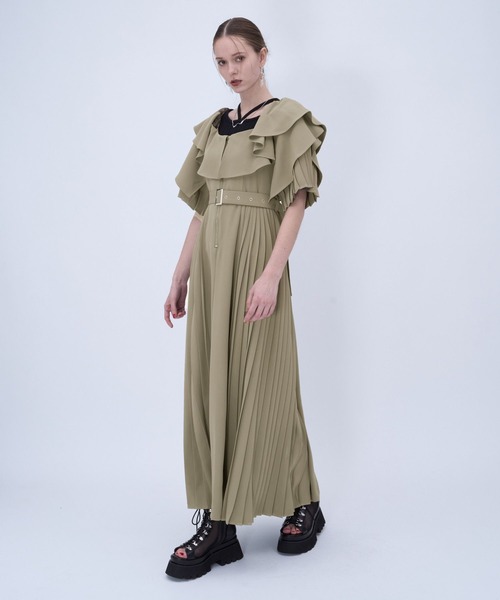 HARE（ハレ） ワンピース 「2WAYで着れる」オフショルZIPプリーツ