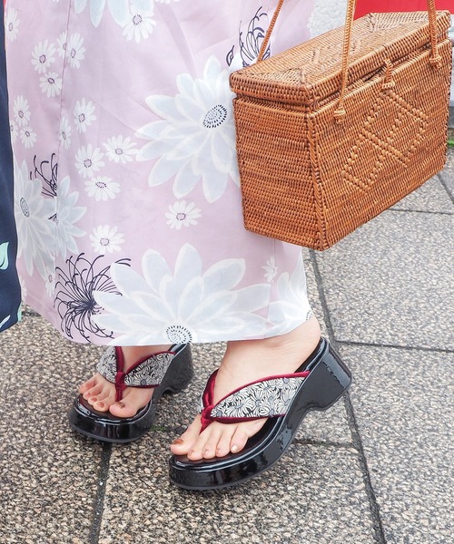 byあしながおじさん 厚底下駄トングサンダル 8490137 レディース 