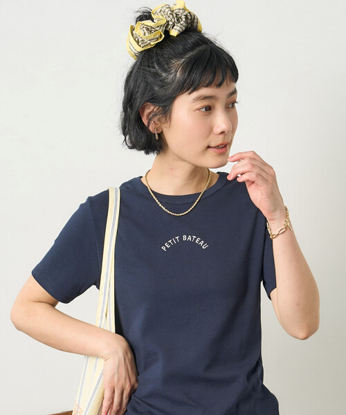 tシャツ PETIT BATEAU × FREAK'S STORE/プチバトー 別注 ミニロゴTシャツ レディースの画像