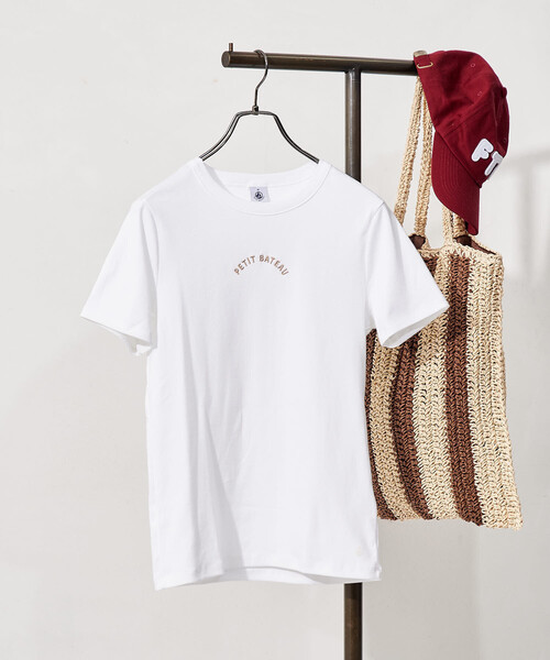 tシャツ PETIT BATEAU × FREAK'S STORE/プチバトー 別注 ミニロゴTシャツ レディースの画像