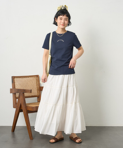 tシャツ PETIT BATEAU × FREAK'S STORE/プチバトー 別注 ミニロゴTシャツ レディースの画像
