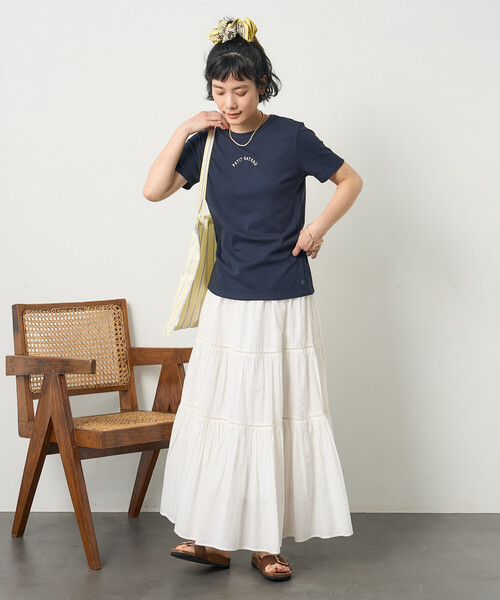 tシャツ PETIT BATEAU × FREAK'S STORE/プチバトー 別注 ミニロゴTシャツ レディースの画像